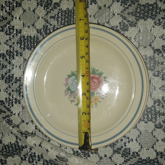 Set of 4 Stone Ware Dessert Salad Plates Vintage 6.75" - Picture 2 of 8